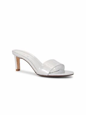 Raye Xanthe Women's Silver Patent Slide Sandal Heel